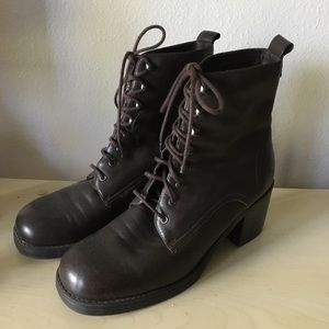 Leather Laceup Boot